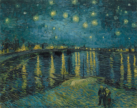 reproductie Sterrennacht over de Rhône van Vincent van Gogh